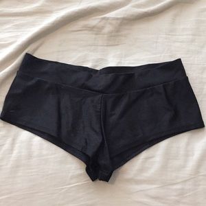 Black booty shorts